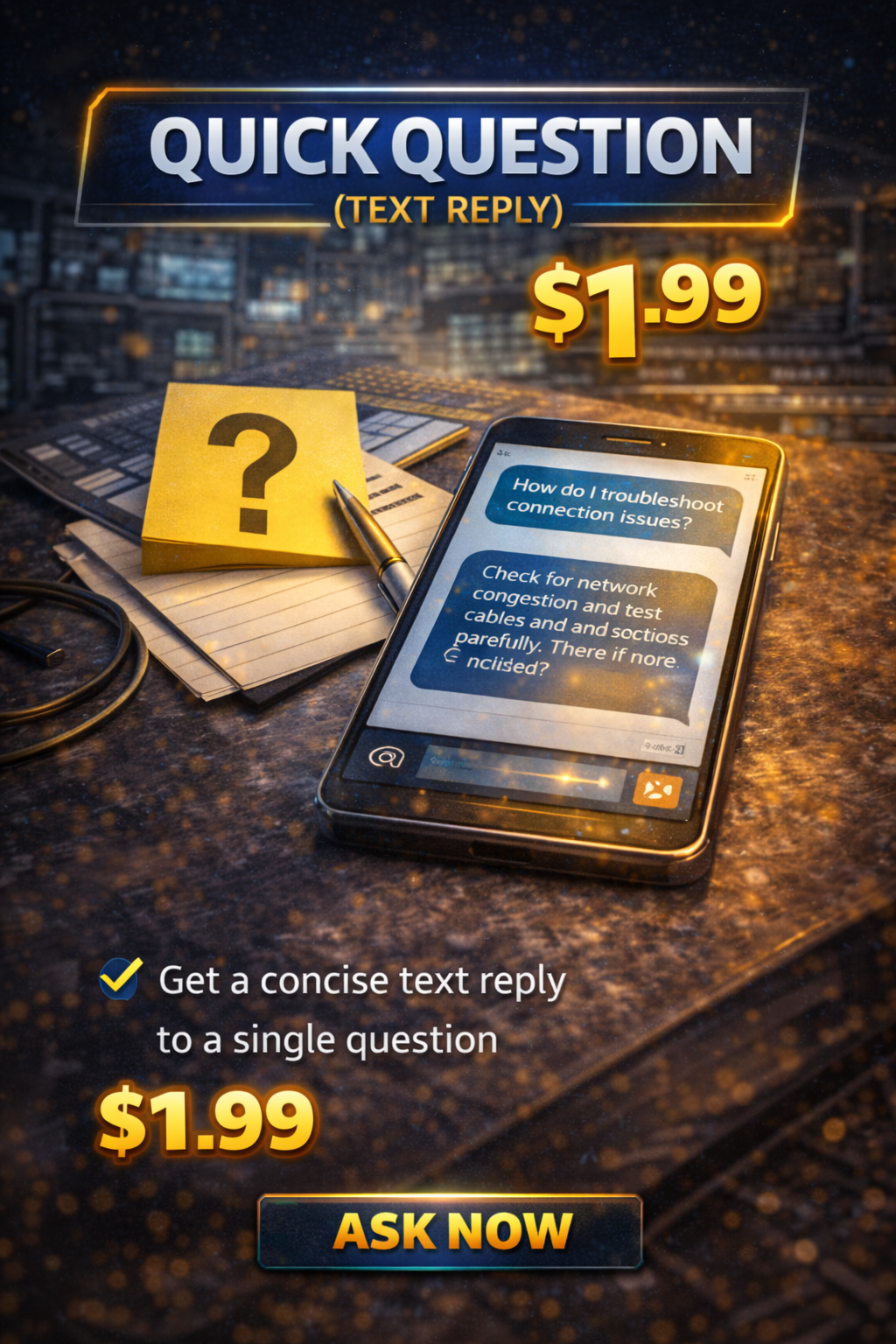 Quick Question (Text Reply) — 1 Message