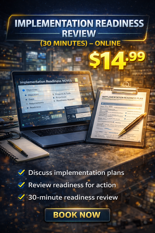 Implementation Readiness Review (30 Minutes) — Online
